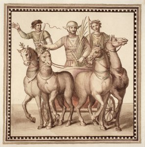 Ms Gen 1496 Tallerken CXXII Gladiatorer og stridsvogn, 1674